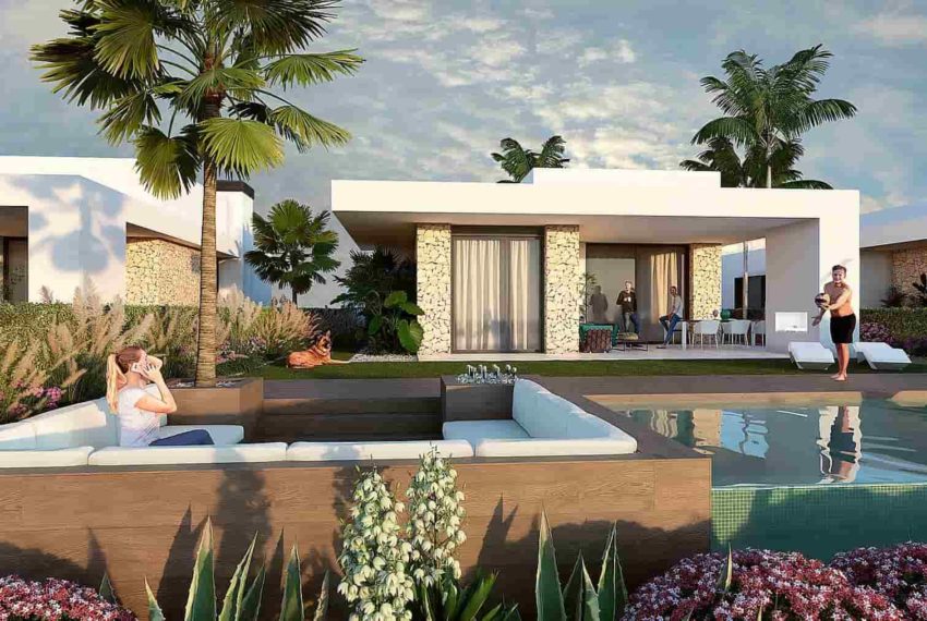 Villa avec piscine installée en première ligne de golf la Finca
