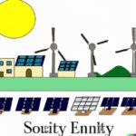 Illustration de l'énergie verte en lien avec des maisons en Espagne