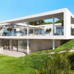 Villa au Golf Las Colinas, contemporaine contemporaine, avec des lignes droites et épurées, permettant une vie ouverte sur l'extérieur.